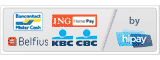 Secure Payment via Bancontact/Mister Cash, CBC Online, KBC Online, ING, Belfius, SOFORT (hipay wallet) Bancontact/Mister Cash, CBC Online, KBC Online, ING, Belfius, SOFORT (via hipay)